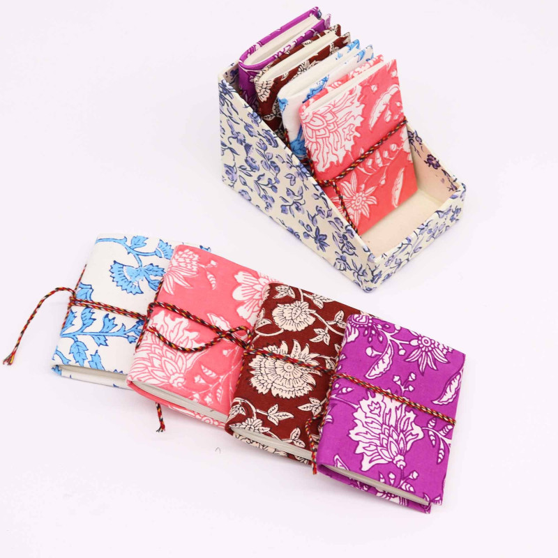 Agendă mică copertă din Bumbac - Floral