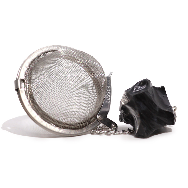 Infuzor de Ceai cu Cristal - Obsidian Negru