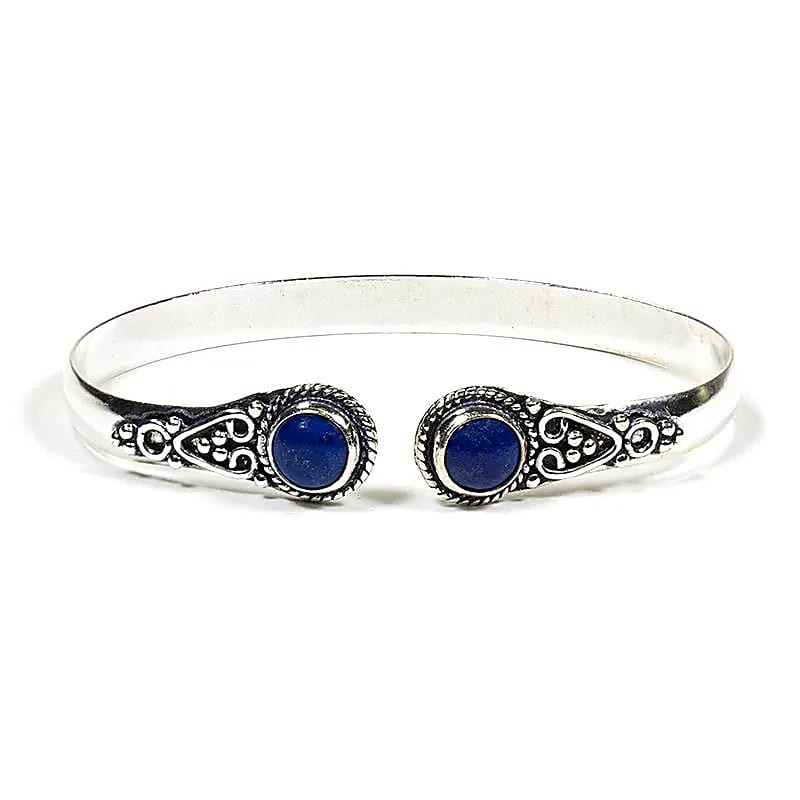 Brățară de alamă cu lapis lazuli