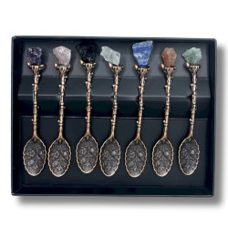 Set de 7 Linguri Magice din Bronz cu Pietre Prețioase